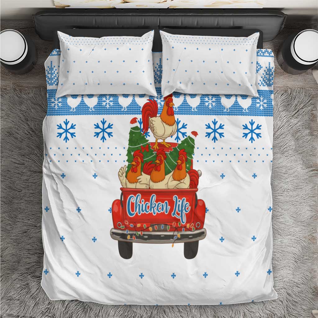 Chicken Life Christmas Bedding Set Xmas Holiday Patterns - Wonder Print Shop