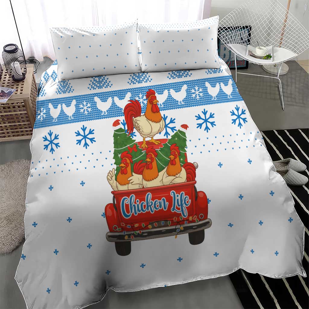 Chicken Life Christmas Bedding Set Xmas Holiday Patterns - Wonder Print Shop