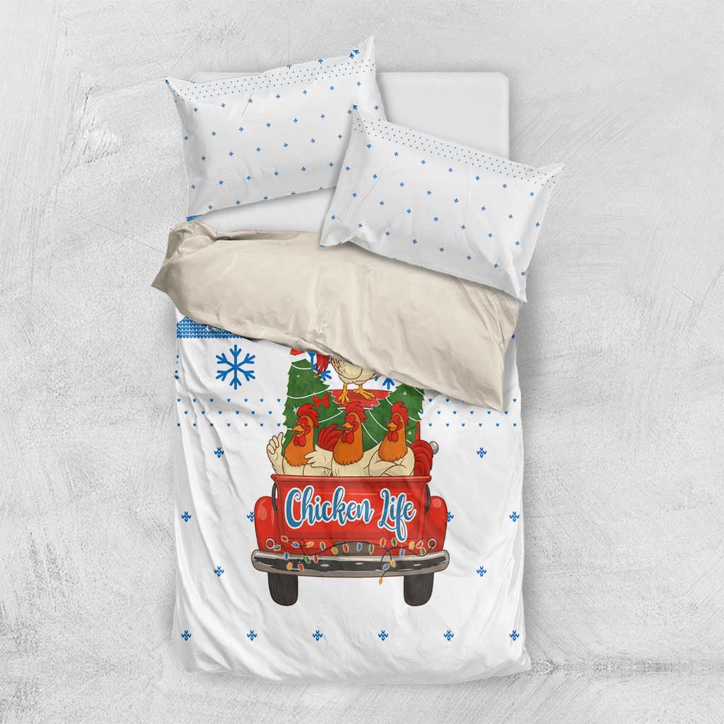 Chicken Life Christmas Bedding Set Xmas Holiday Patterns - Wonder Print Shop