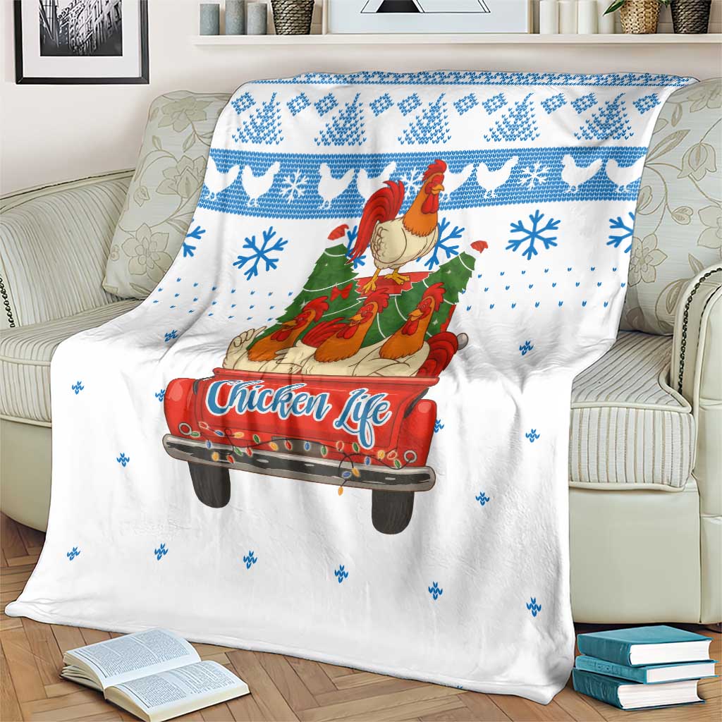 Chicken Life Christmas Blanket Xmas Holiday Patterns - Wonder Print Shop