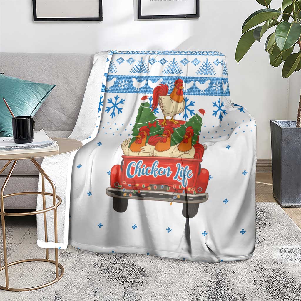 Chicken Life Christmas Blanket Xmas Holiday Patterns - Wonder Print Shop