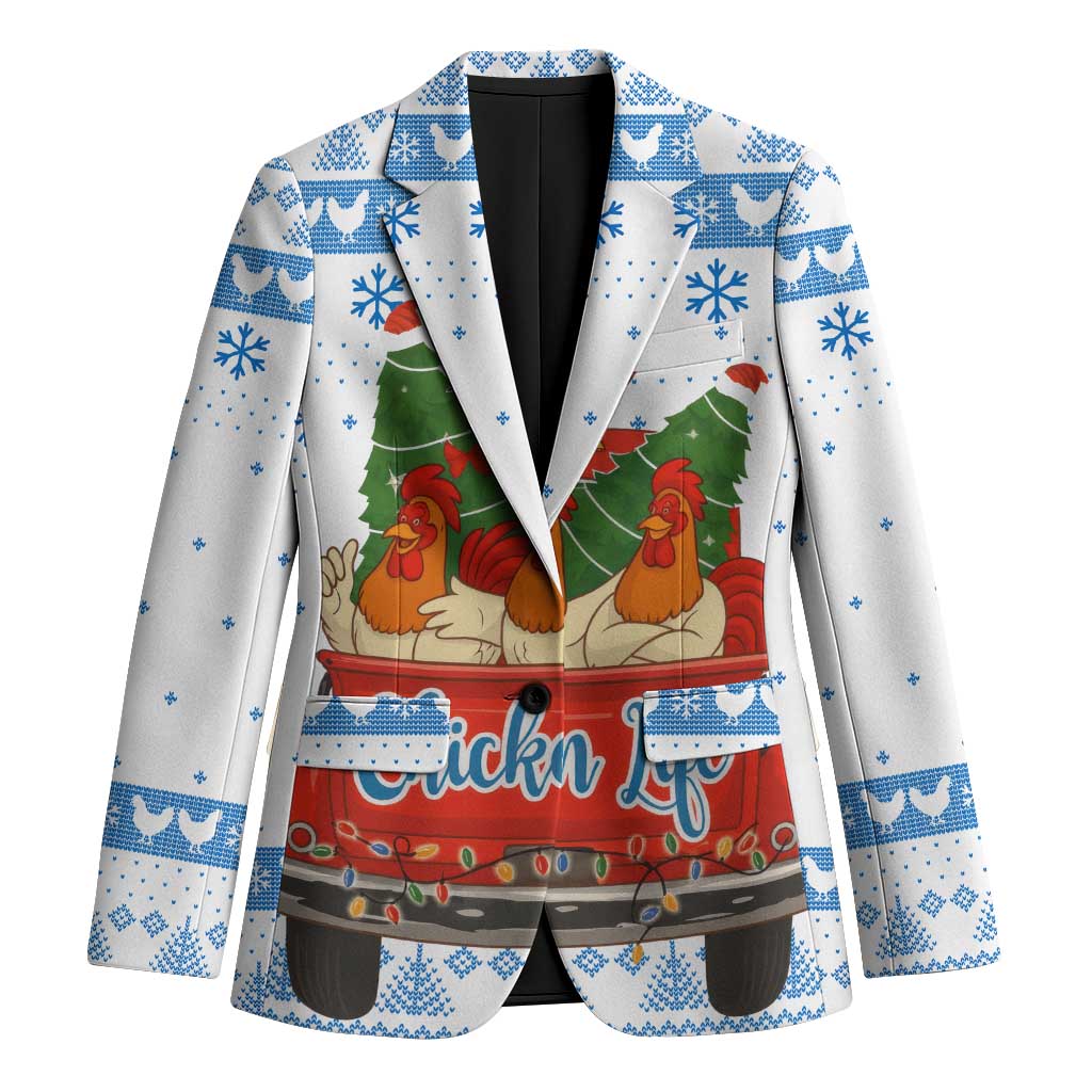 Chicken Life Christmas Blazer Xmas Holiday Patterns - Wonder Print Shop