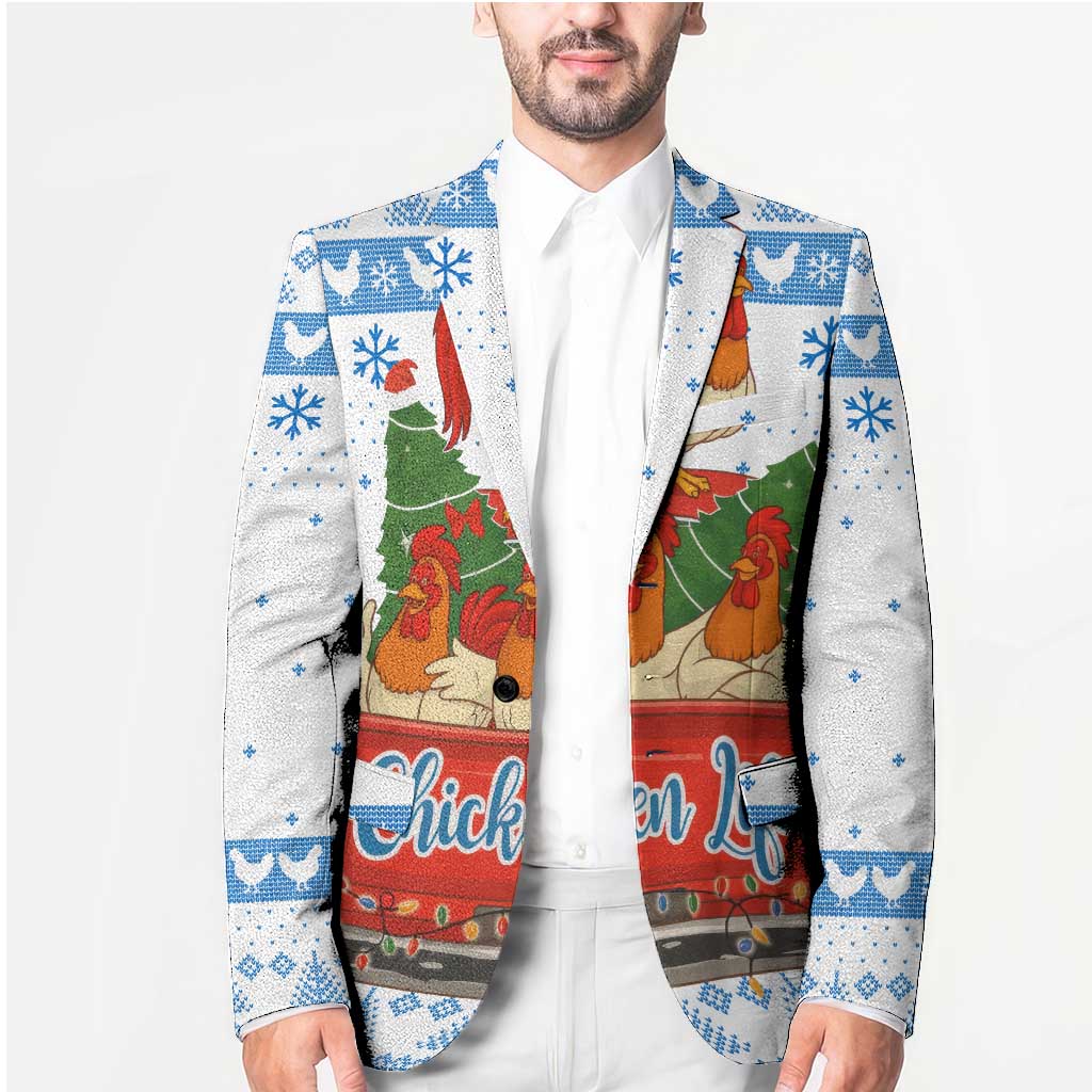 Chicken Life Christmas Blazer Xmas Holiday Patterns - Wonder Print Shop