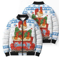 Chicken Life Christmas Bomber Puffer Jacket Xmas Holiday Patterns - Wonder Print Shop
