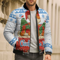 Chicken Life Christmas Bomber Puffer Jacket Xmas Holiday Patterns - Wonder Print Shop