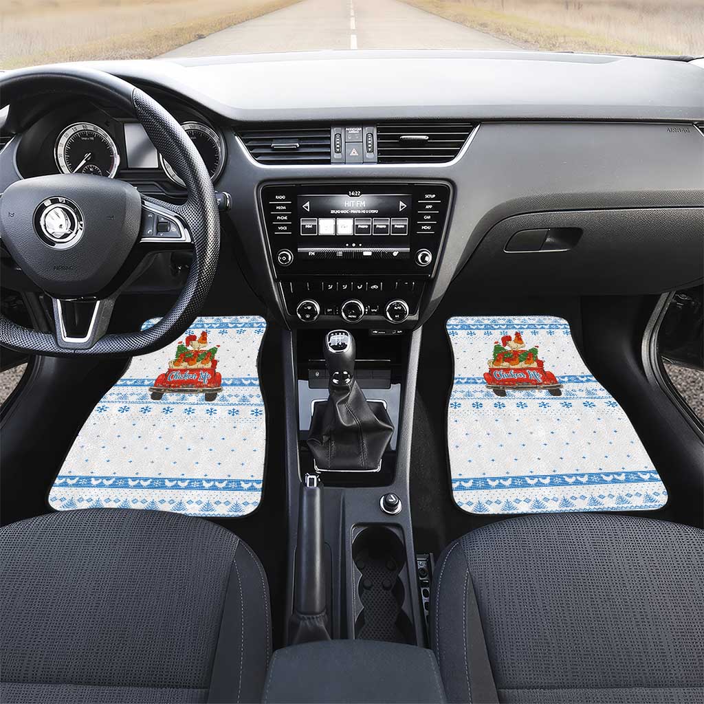 Chicken Life Christmas Car Mats Xmas Holiday Patterns - Wonder Print Shop