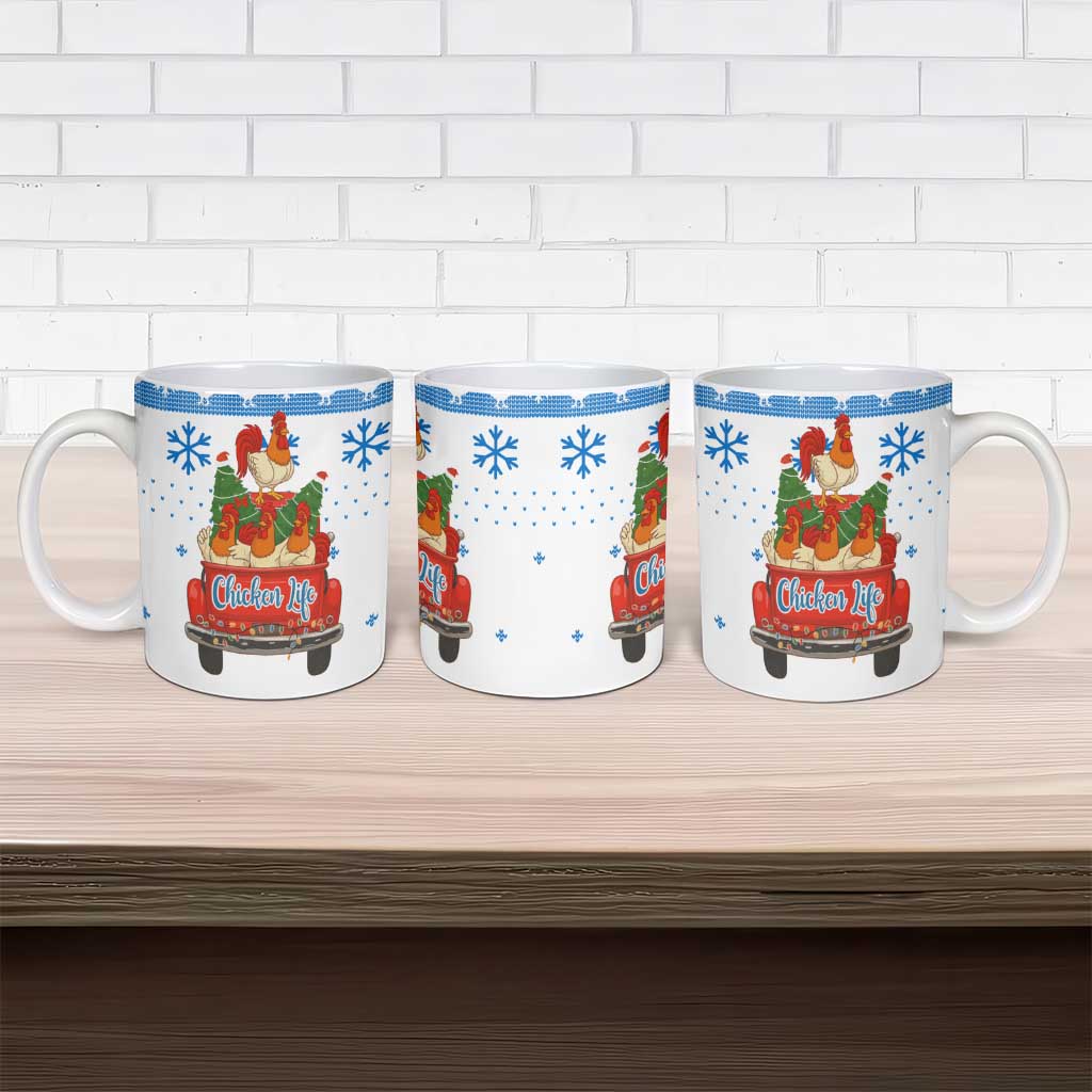 Chicken Life Christmas Ceramic Mug Xmas Holiday Patterns - Wonder Print Shop