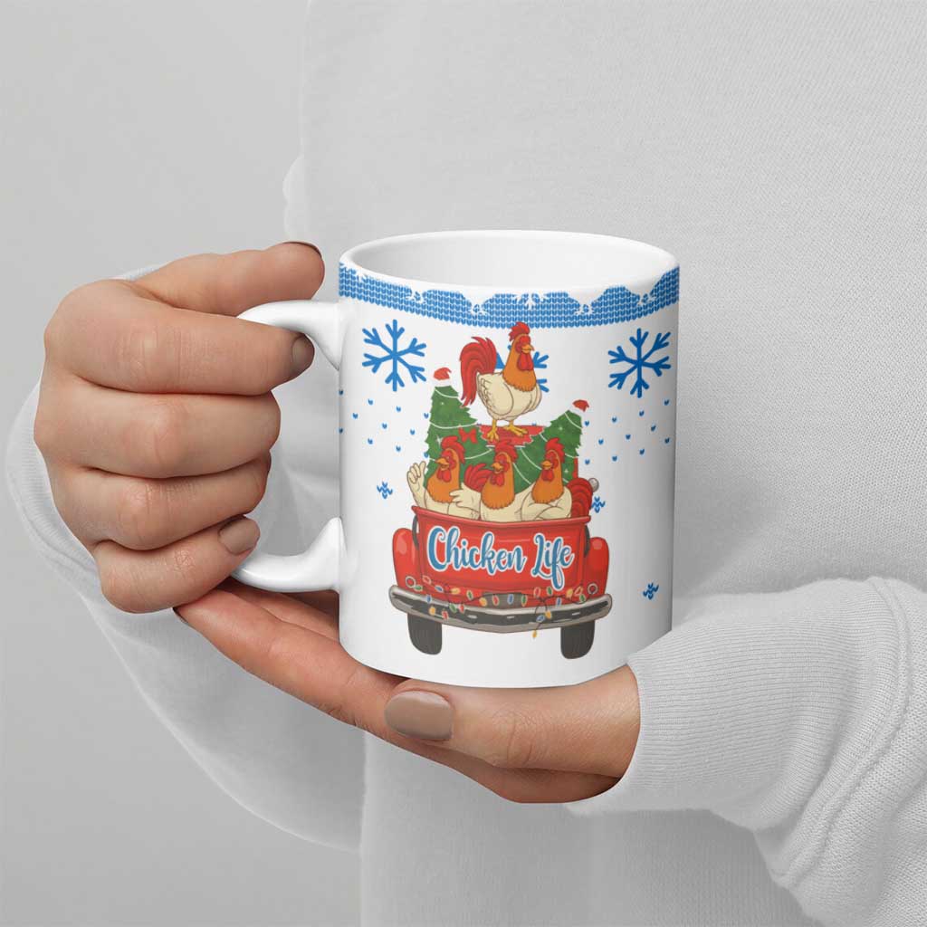 Chicken Life Christmas Ceramic Mug Xmas Holiday Patterns - Wonder Print Shop