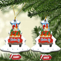 Chicken Life Christmas Ceramic Ornament Xmas Holiday Patterns - Wonder Print Shop