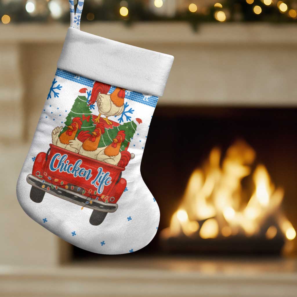 Chicken Life Christmas Stocking Xmas Holiday Patterns - Wonder Print Shop