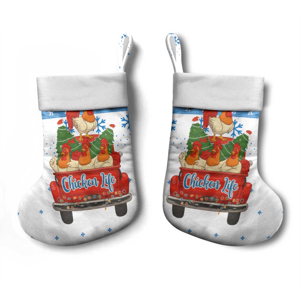 Chicken Life Christmas Stocking Xmas Holiday Patterns - Wonder Print Shop
