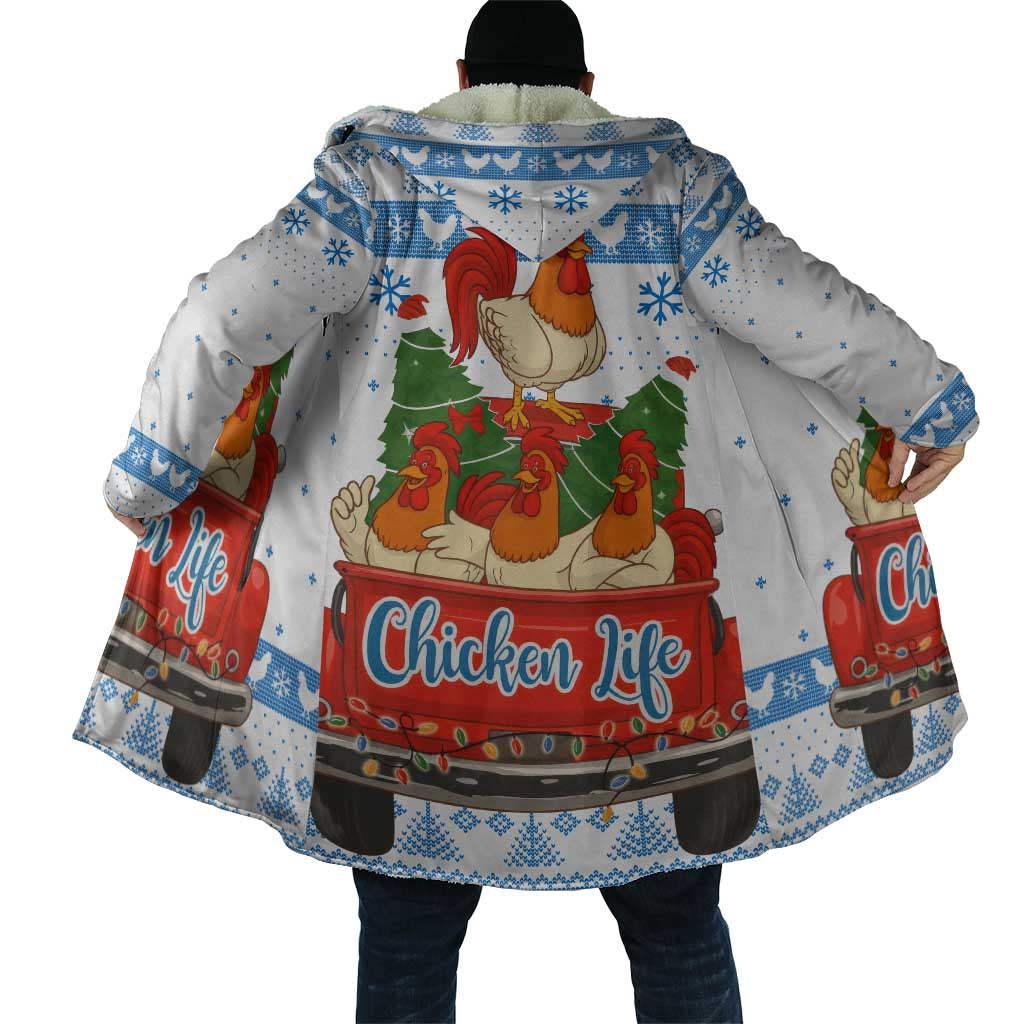 Chicken Life Christmas Cloak Xmas Holiday Patterns - Wonder Print Shop