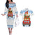 Chicken Life Christmas Couples Matching Off The Shoulder Long Sleeve Dress and Hawaiian Shirt Xmas Holiday Patterns - Wonder Print Shop