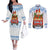 Chicken Life Christmas Couples Matching Off The Shoulder Long Sleeve Dress and Long Sleeve Button Shirt Xmas Holiday Patterns - Wonder Print Shop