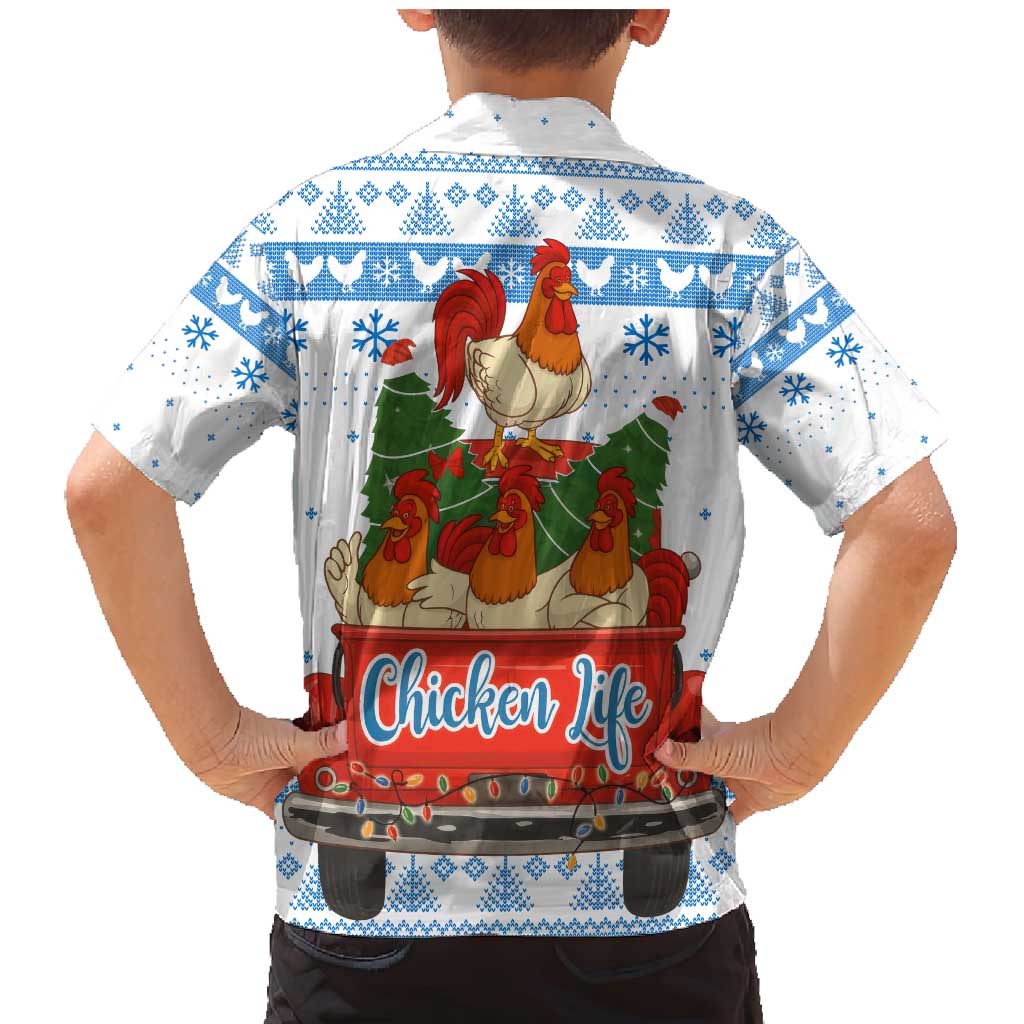 Chicken Life Christmas Family Matching Mermaid Dress and Hawaiian Shirt Xmas Holiday Patterns - Wonder Print Shop