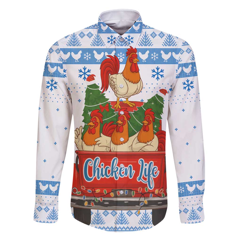 Chicken Life Christmas Family Matching Mermaid Dress and Hawaiian Shirt Xmas Holiday Patterns - Wonder Print Shop