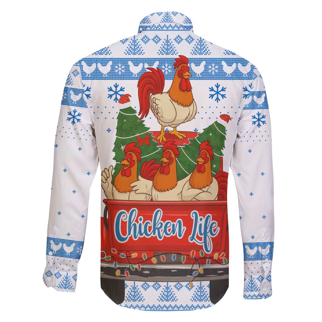 Chicken Life Christmas Family Matching Mermaid Dress and Hawaiian Shirt Xmas Holiday Patterns - Wonder Print Shop