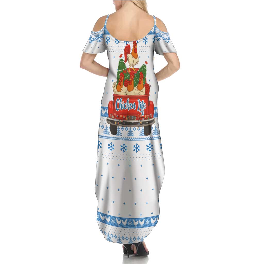 Chicken Life Christmas Family Matching Summer Maxi Dress and Hawaiian Shirt Xmas Holiday Patterns - Wonder Print Shop