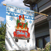Chicken Life Christmas Garden Flag Xmas Holiday Patterns - Wonder Print Shop