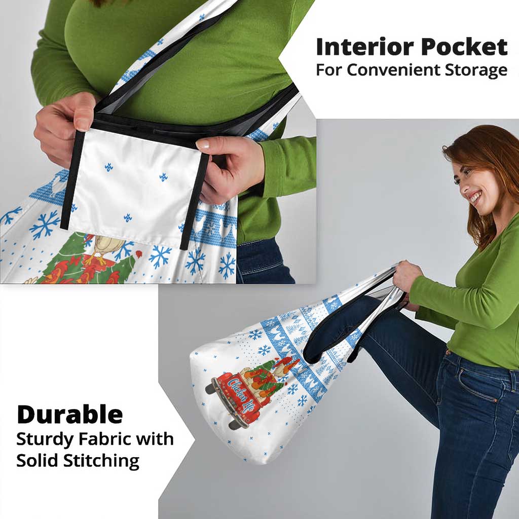Chicken Life Christmas Grocery Bag Xmas Holiday Patterns - Wonder Print Shop