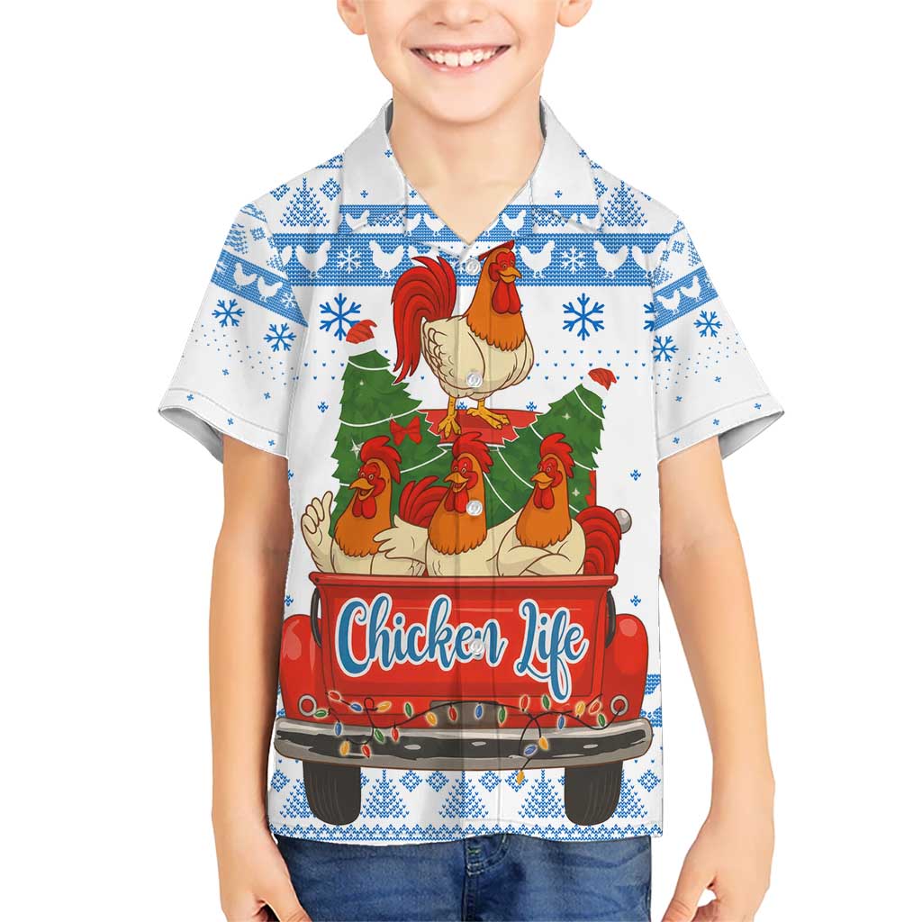 Chicken Life Christmas Hawaiian Shirt Xmas Holiday Patterns - Wonder Print Shop
