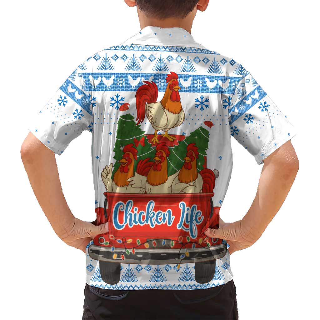 Chicken Life Christmas Hawaiian Shirt Xmas Holiday Patterns - Wonder Print Shop