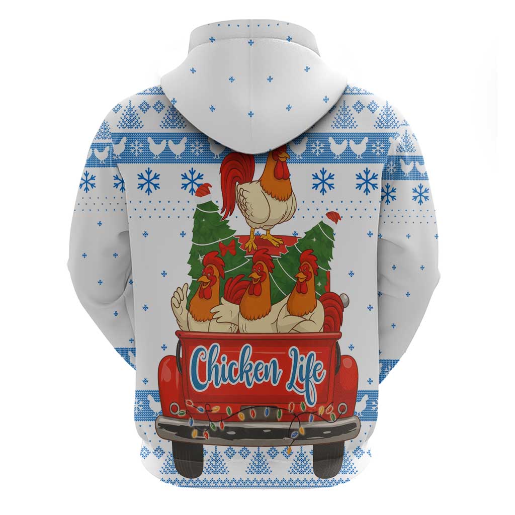 Chicken Life Christmas Hoodie Xmas Holiday Patterns - Wonder Print Shop