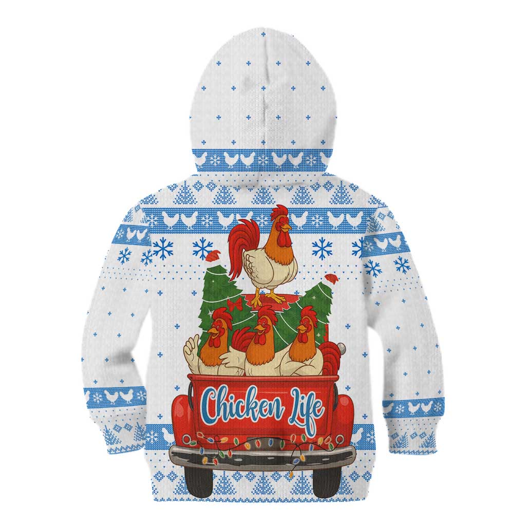 Chicken Life Christmas Kid Hoodie Xmas Holiday Patterns - Wonder Print Shop