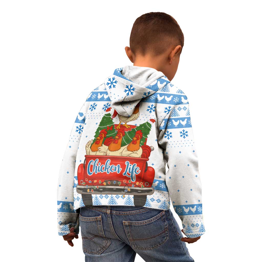 Chicken Life Christmas Kid Hoodie Xmas Holiday Patterns - Wonder Print Shop