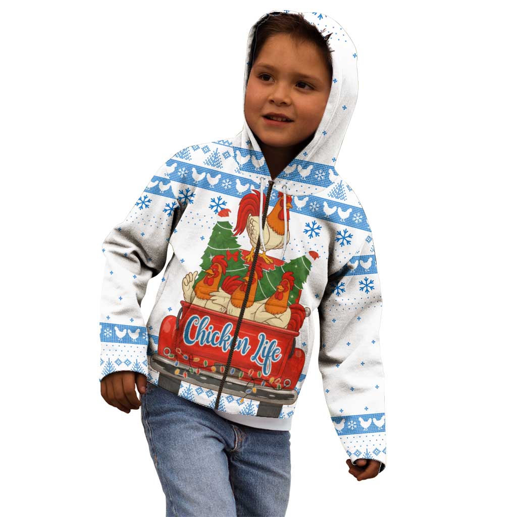 Chicken Life Christmas Kid Hoodie Xmas Holiday Patterns - Wonder Print Shop