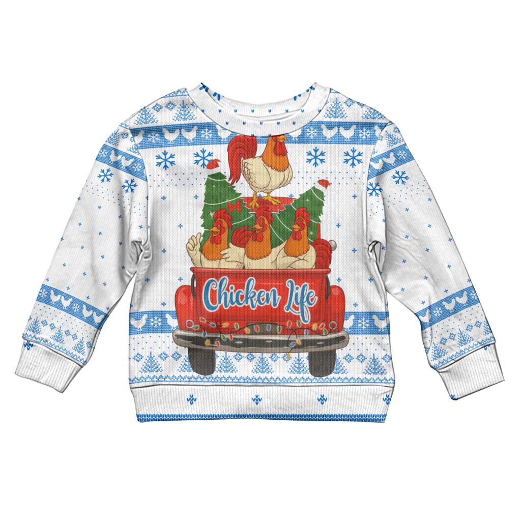 Chicken Life Christmas Kid Ugly Christmas Sweater Xmas Holiday Patterns - Wonder Print Shop