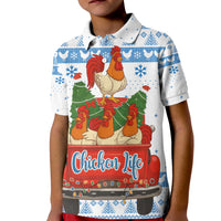 Chicken Life Christmas Kid Polo Shirt Xmas Holiday Patterns - Wonder Print Shop