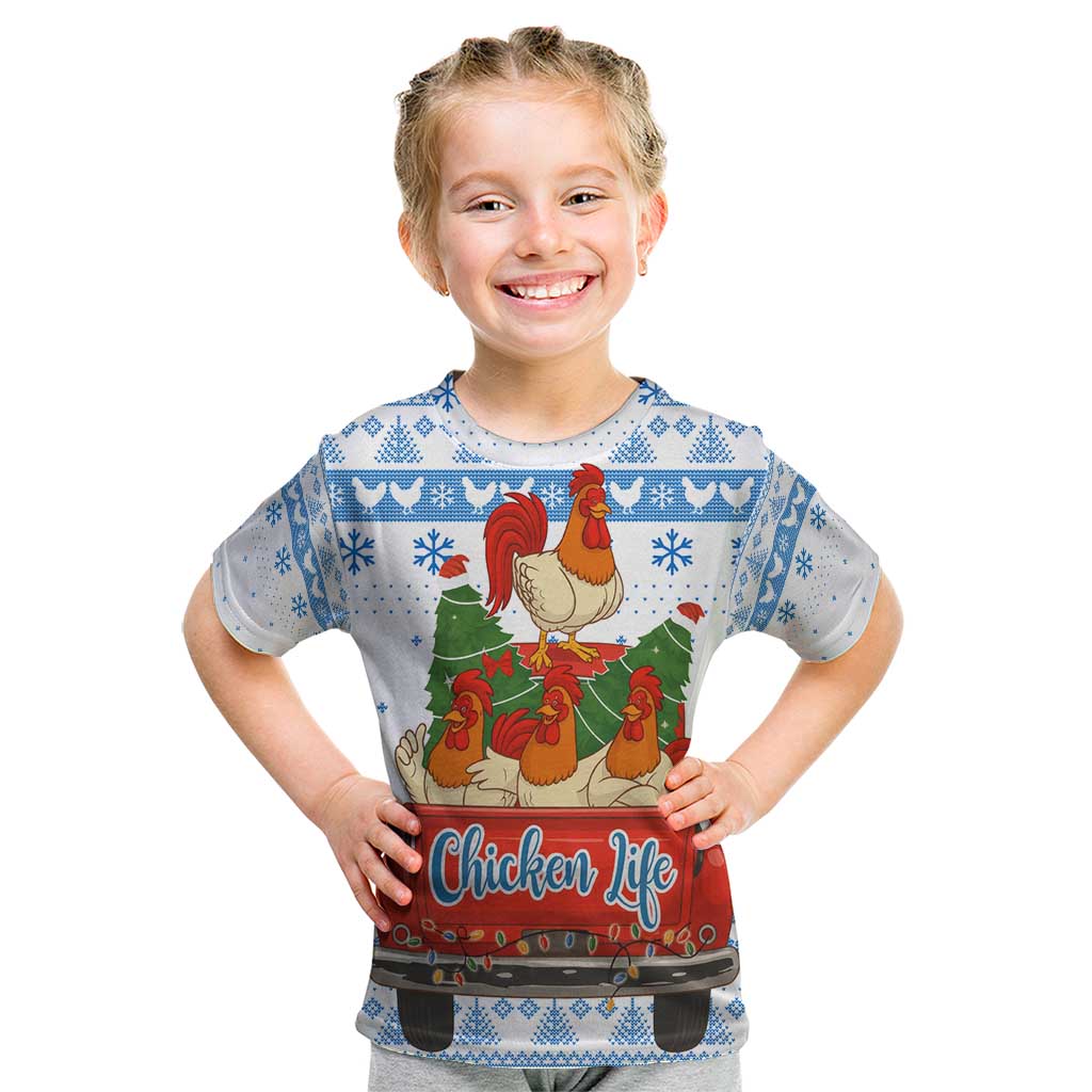 Chicken Life Christmas Kid T Shirt Xmas Holiday Patterns - Wonder Print Shop