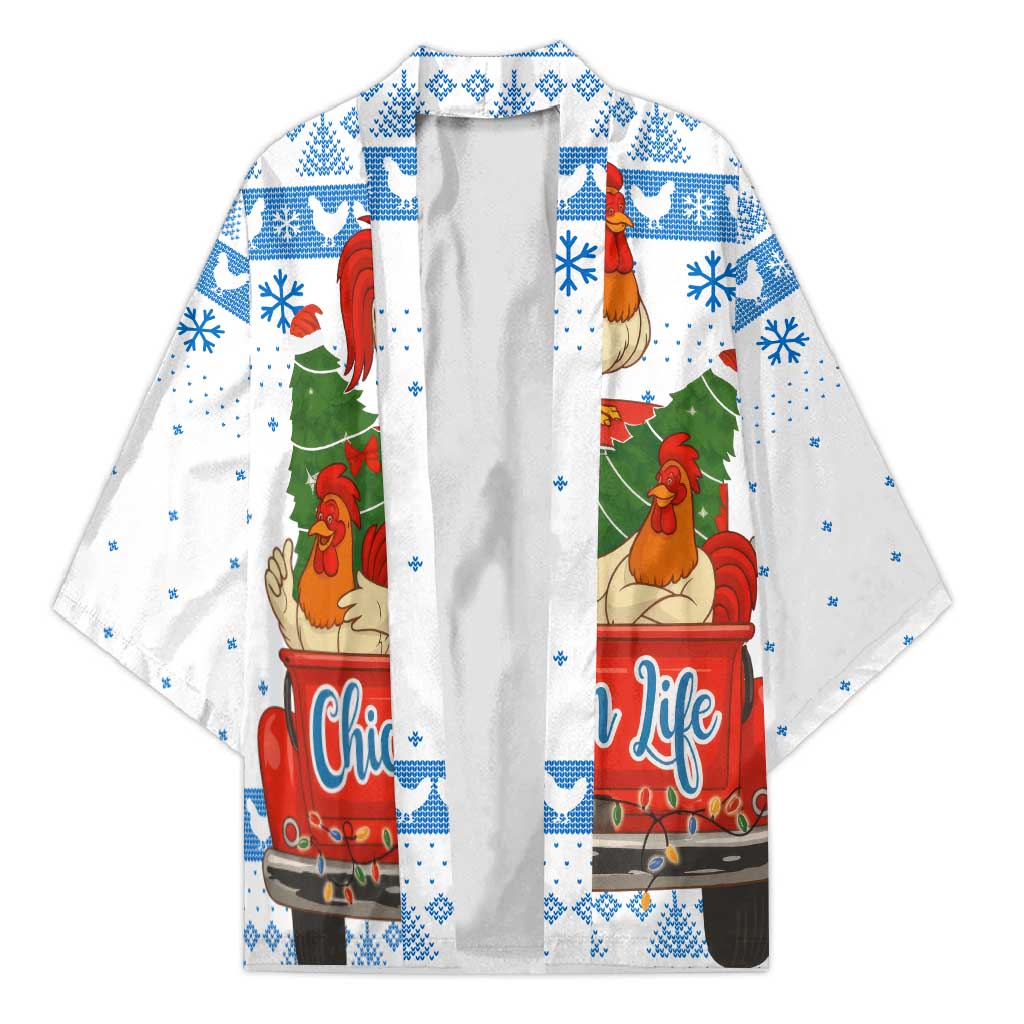 Chicken Life Christmas Kimono Xmas Holiday Patterns - Wonder Print Shop