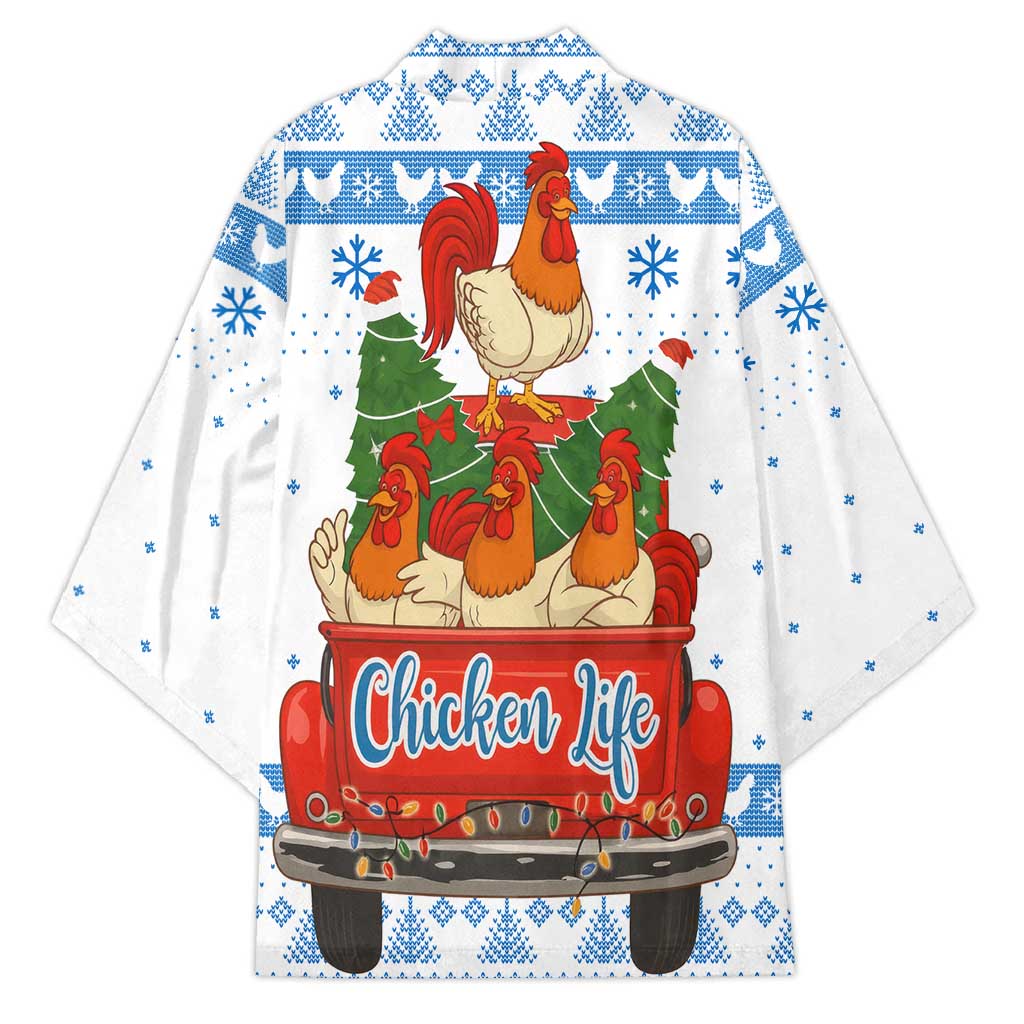 Chicken Life Christmas Kimono Xmas Holiday Patterns - Wonder Print Shop