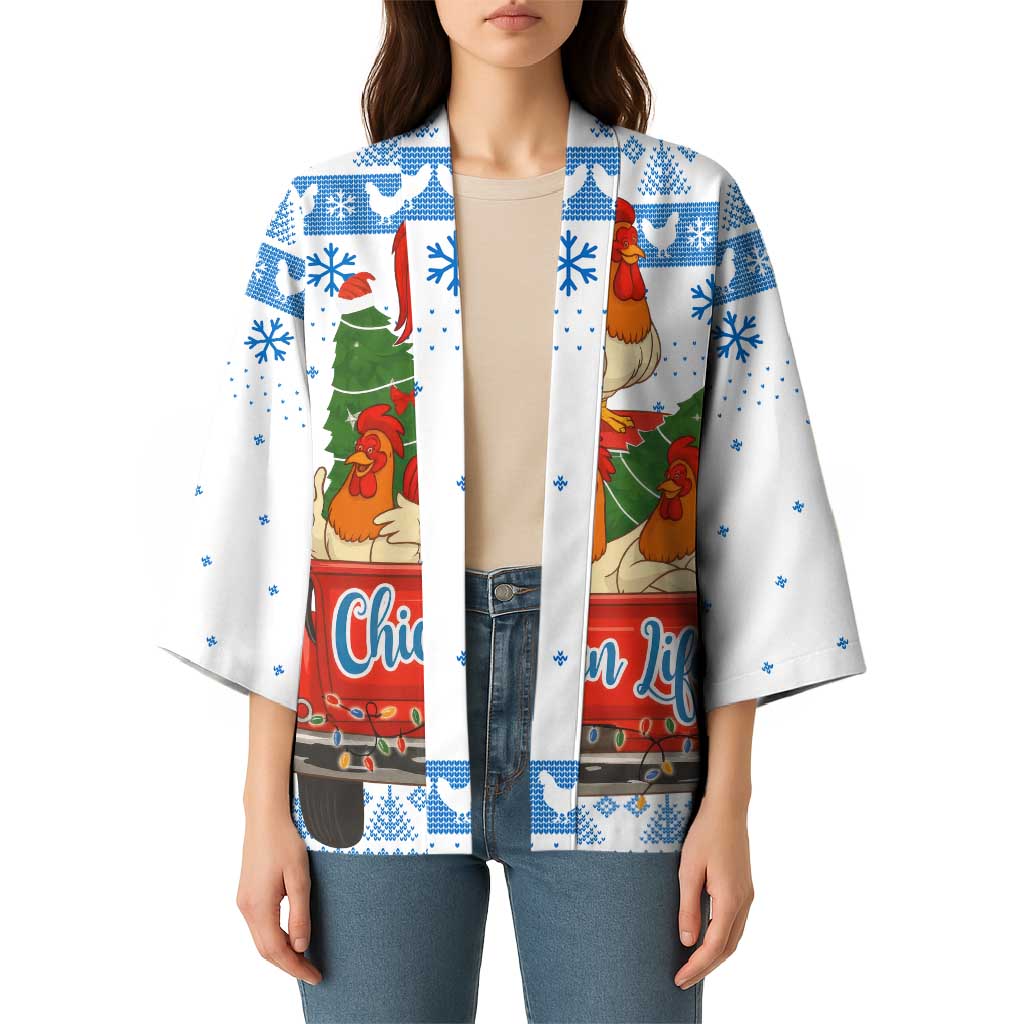 Chicken Life Christmas Kimono Xmas Holiday Patterns - Wonder Print Shop