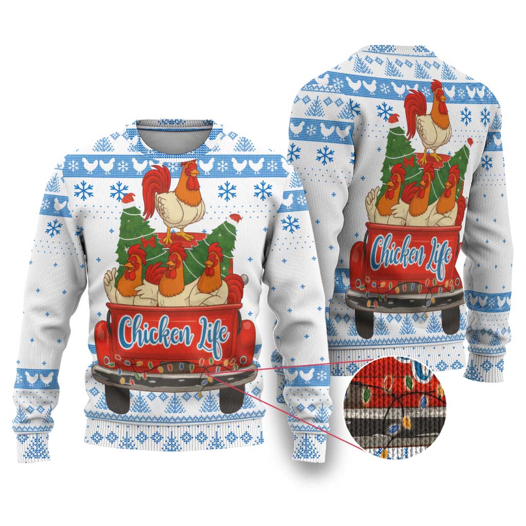 Chicken Life Christmas Ugly Christmas Sweater Xmas Holiday Patterns - Wonder Print Shop