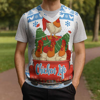 Chicken Life Christmas Knitted V-Neck Vest Xmas Holiday Patterns - Wonder Print Shop