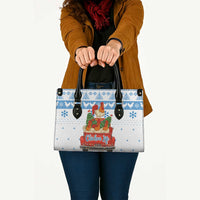 Chicken Life Christmas Leather Bag Xmas Holiday Patterns - Wonder Print Shop