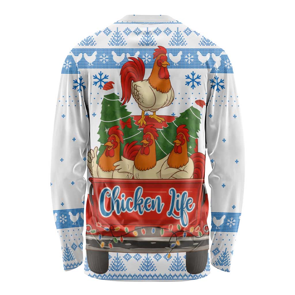 Chicken Life Christmas Long Sleeve Shirt Xmas Holiday Patterns - Wonder Print Shop