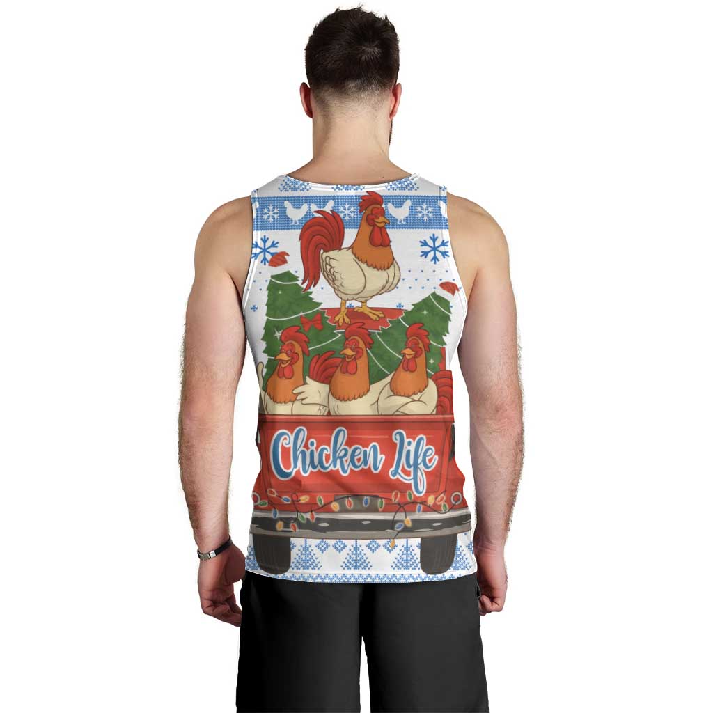 Chicken Life Christmas Men Tank Top Xmas Holiday Patterns - Wonder Print Shop