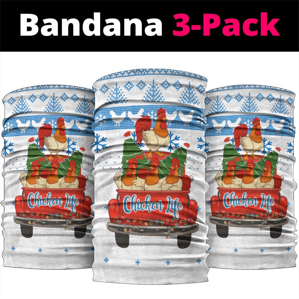 Chicken Life Christmas Neck Gaiter Xmas Holiday Patterns - Wonder Print Shop