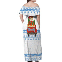 Chicken Life Christmas Off Shoulder Maxi Dress Xmas Holiday Patterns - Wonder Print Shop