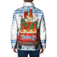 Chicken Life Christmas Padded Jacket Xmas Holiday Patterns - Wonder Print Shop