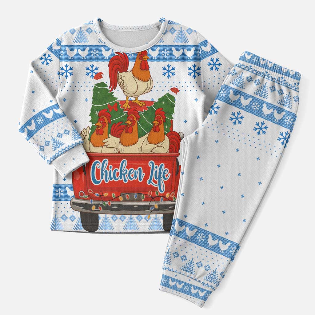 Chicken Life Christmas Pajama Set Xmas Holiday Patterns - Wonder Print Shop