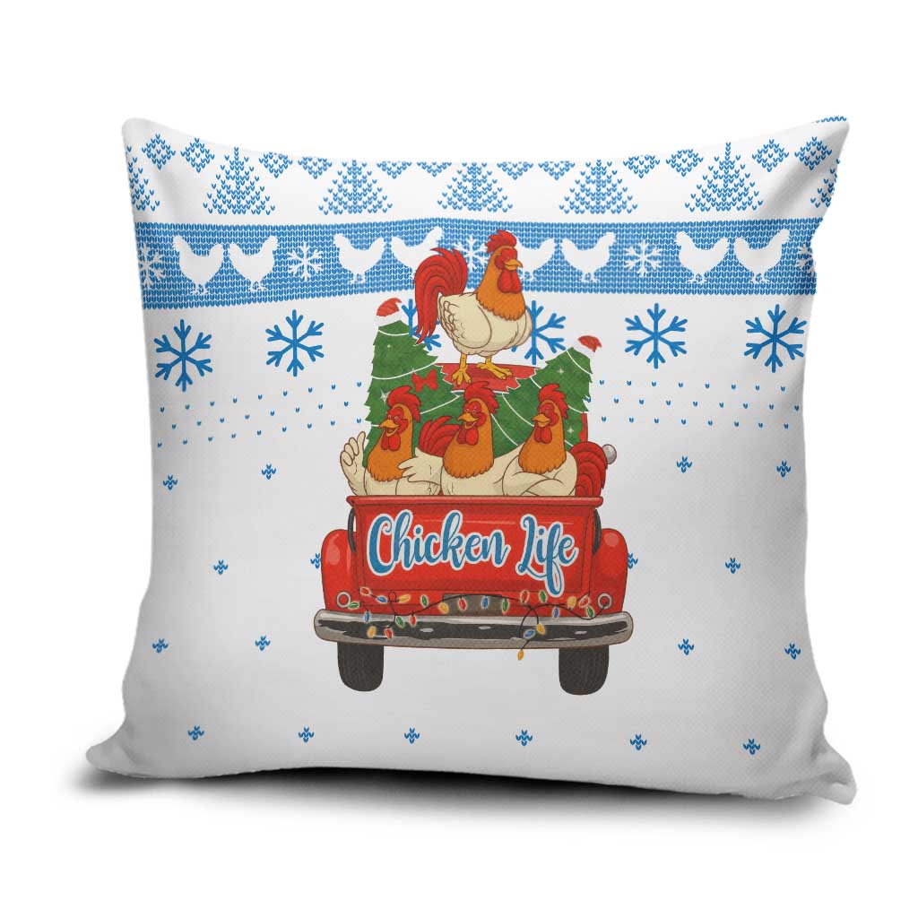 Chicken Life Christmas Pillow Cover Xmas Holiday Patterns - Wonder Print Shop