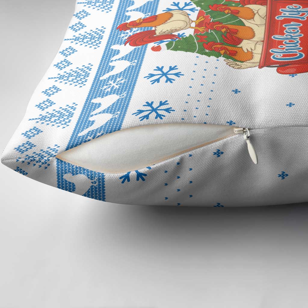 Chicken Life Christmas Pillow Cover Xmas Holiday Patterns - Wonder Print Shop
