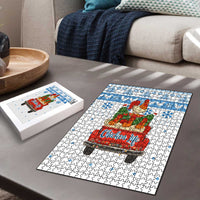 Chicken Life Christmas Puzzle Xmas Holiday Patterns - Wonder Print Shop