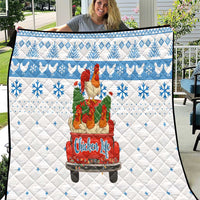 Chicken Life Christmas Quilt Xmas Holiday Patterns - Wonder Print Shop