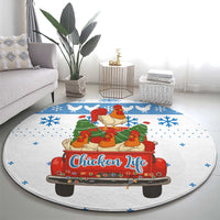 Chicken Life Christmas Round Carpet Xmas Holiday Patterns - Wonder Print Shop
